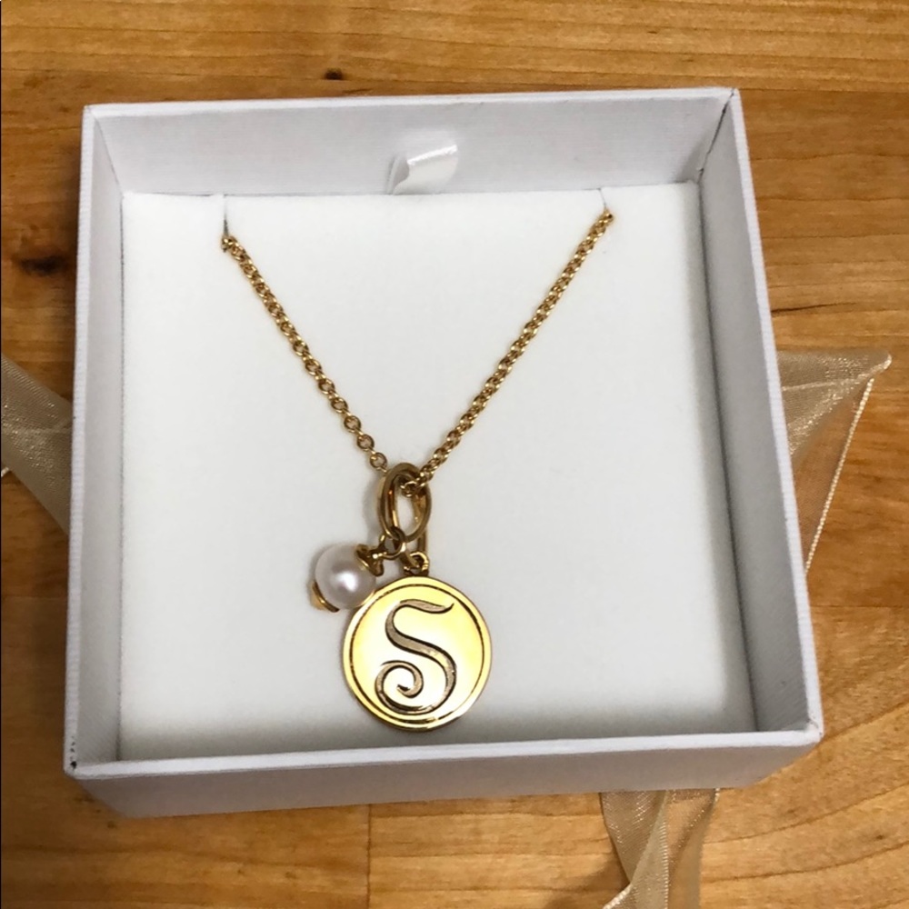 Gold “s” initial necklace